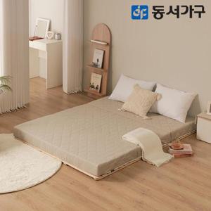 동서가구 뉴EZ매트 HR폼 120T 편백황토숯 3단 접이식 Q 토퍼 매트 DF645747