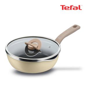 테팔 인덕션 티타늄1X 원픽냄비팬 양송이베이지 22cm