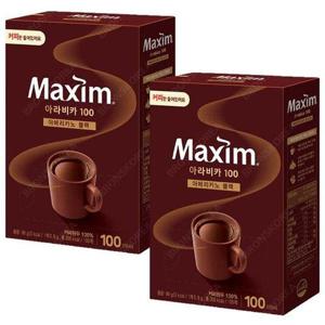 갤러리아_맥심 아라비카 커피만 100T x 2개+사은품랜덤(id당1개)
