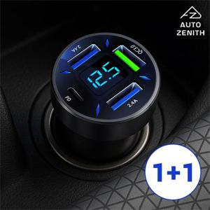 [오토제니스]1+1 터보잭 차량용 동시 고속충전 시거잭 QC3.0 PD 2.4A