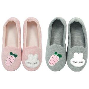 당근토끼 덧신실내화 논슬립 미끄럼방지 S/M/L 여자거실화 룸슈즈 면실내슬리퍼 유치원 어린이집선생님