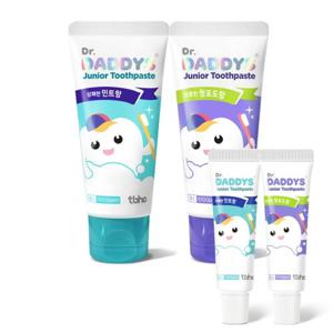 닥터데디스 초등학생용 주니어 불소함유 튼튼치약 60g 2개+여행용 미니 치약 15g
