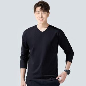 남자코디 브이넥 긴팔 티셔츠 무지 이너 롱슬리브 레이어드티