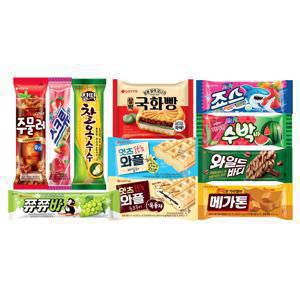 쭈쭈바/샌드/바 아이스크림 11종 최대 40개 골라담기 주물러/국화빵/와플/모나카/와일드바디/스크류바 등