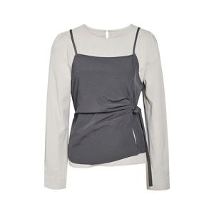 [SET] 사이드 셔링 뷔스티에 블라우스 GR9N0TS921
