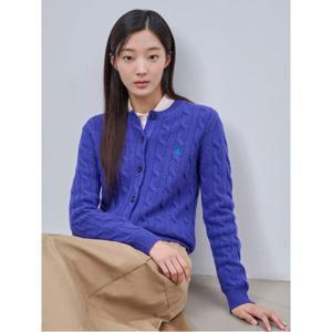 [Essential] 울 케이블 긴소매 카디건 퍼플 (BF495AE01U)