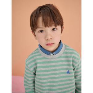 [40%OFF]스트라이프 스웨트 셔츠  그레이 (BI5141UE53)
