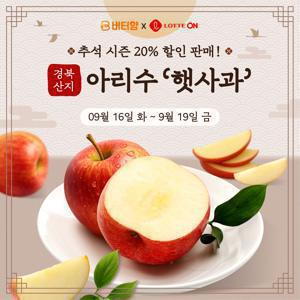 [버터얌X롯데온 공구] 경북 햇사과 아리수 2.5kg 13과내 중소과_APP전용