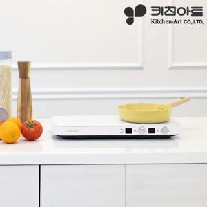 키친아트 슬림형 2구 인덕션 KI-2800FS / 화이트 세라믹글라스