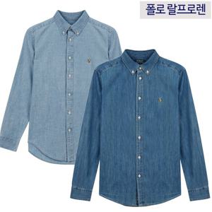 [미국정품발송] [성인착용가능]폴로 랄프로렌 보이즈 데님셔츠 멀티포니