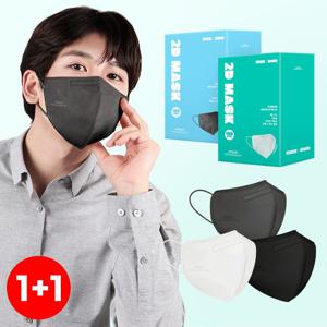 1+1 숨쉬기 편한/저자극/학생용/직장인/데일리/패션/ 2D 새부리형 특대형마스크