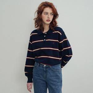 [S:10/28 예약발송] SI-KN2136 클래식 스트라이프 카라 니트_Navy