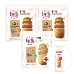 [APP전용] 라이틀리 곤약빵 통밀치아바타 240g(60g 4입) x 3봉 + 증정 곤약김밥(랜덤)/쌀치아바타