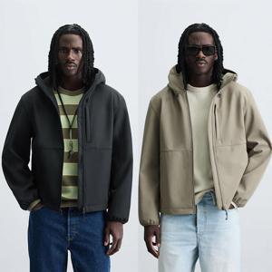 자라 ZARA 남성 테크니컬 플리스 믹스 자켓
