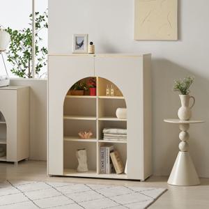 와이드 키큰 아치형 벽난로 콘솔 LED조명 선반 수납장 장식장 H1200xW1000