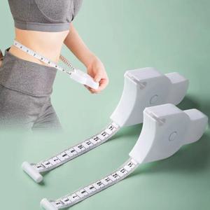 원터치 다이어트 허리 줄자 허리핏 미니 인치 피팅 자동 BMI 휴대용 치수 복부 둘레 측정
