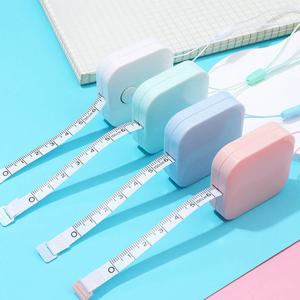 원터치 파스텔 다용도 미니 줄자 허리 피팅 자동 BMI 휴대용 치수 복부 둘레 측정