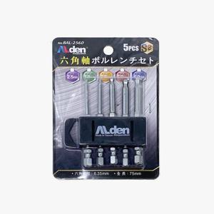볼비트렌치세트(5pcs) BAL2560 육각렌치비트 2.5~6mm