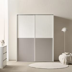 테일러 투톤 슬라이딩옷장 1600 2통 비스포크 E0 미닫이 장롱 맞춤옷장