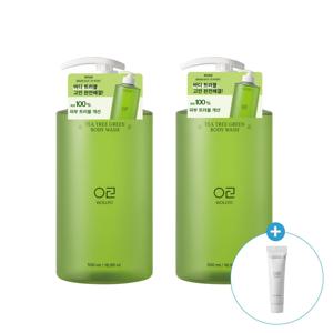 1+1 티트리 그린 등드름 바디워시 500ml 여드름 트러블 진정 샤워