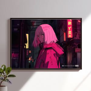 애니 만화 힙한 소녀4 일러스트포스터 인테리어포스터