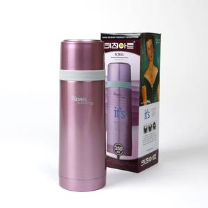 키친아트 소렐 파스텔 보온병 350ml (퍼플) 보온보냉병 텀블러 스테인레스