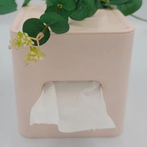 두루마리휴지케이스 롤화장지 디스펜서 핑크 사각