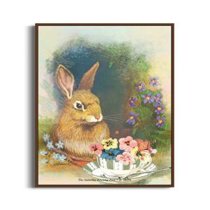 SEP Framed Poster_Bunny and Flowers
