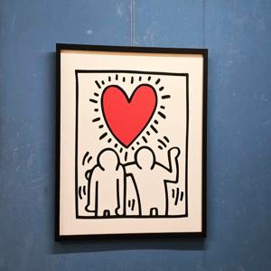 팝아트 키스 해링 - Red Heart 홈갤러리 카페 원룸 아이방 명화 그림 인테리어