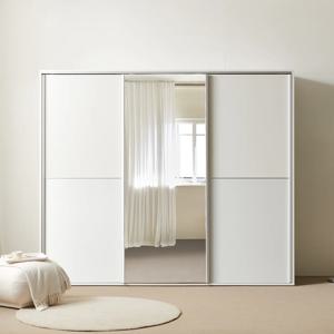 테일러 투톤 슬라이딩옷장 2700 3통 비스포크 E0 미닫이 장롱 맞춤옷장