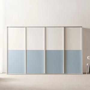 테일러 투톤 슬라이딩옷장 2400 4통 비스포크 E0 미닫이 장롱 맞춤옷장