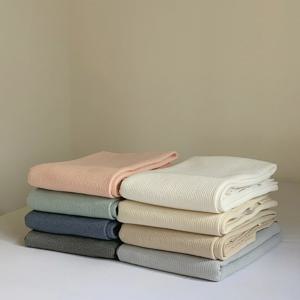 소프트 일자누빔 부드러운 60수 오가닉 순면 목화솜 패드 - 8color (SS/Q/K)