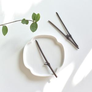 대나무 다식 꽂이 5개 다과 포크 국내산 우드