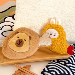 카피바라 치킨+새우튀김 인형 키링 2종 세트