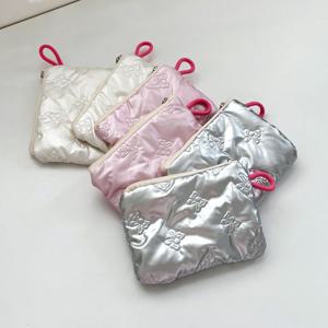 리본 퀼팅 파우치 화장품정리 여행용 동전지갑