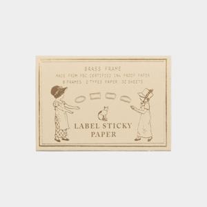 Label sticky paper - Brass frame