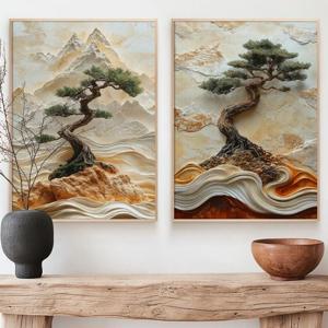 장수의 소나무 그림 거실 안방 풍수지리 인테리어 집들이 개업 선물 아트 대형 캔버스 액자