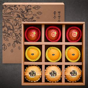 사과+배+황금향 혼합선물세트[5.2kg](사과4, 배4, 황금향4)외