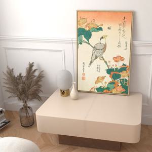 28_밀화부리와 붓꽃/일본 인테리어 캔버스 포스터