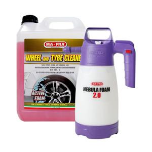 휠,타이어 가심비 세트 휠앤타이어 클리너 4.5L + 네뷸라 폼 2.0