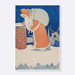 빈티지 크리스마스 분위기 No.13 레트로 감성 인테리어 포스터 산타 그림 액자