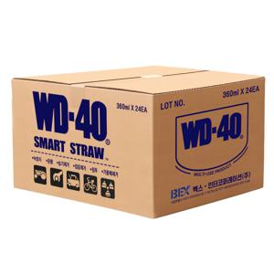 철공자 WD-40 360ml 스마트스트로우 24개입 박스 방청 윤활제 WD40 방청제