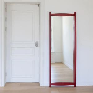 브릿지 디자인 전신 거울 - 레드 인테리어 카페 병원 대형 미러