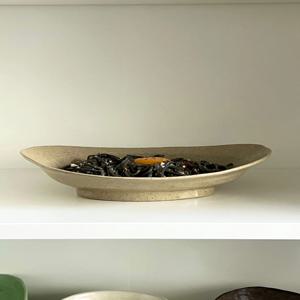 웜베이지 오발 플레이트(Warm Beige Oval Plate)