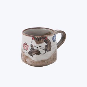 고양이 핸드메이드 머그컵 8.2cm