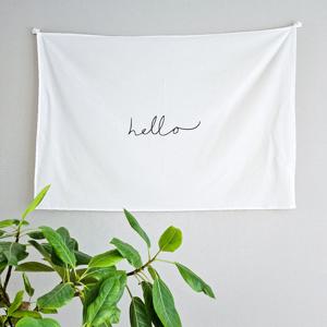 헬로 화이트 고리 100x70 가림막커튼 가리개커튼 창문가리개 바란스 공간분리 벨크로