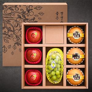 사과+배+샤인머스켓 331 혼합선물세트(사과3, 배3, 샤인1)