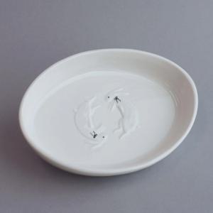 ribbon bunny dish (2 colors)