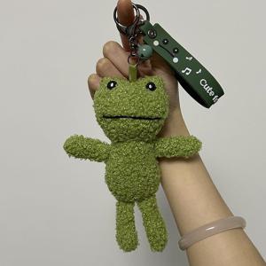 방울 개구리 키링 생일 행운 커플 자동차 키 홀더 가방 인형 키링줄 미니가방 열쇠