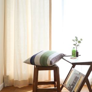 오가닉 수제면 커튼 코지화이트